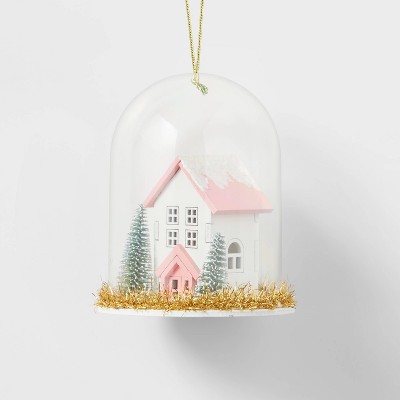 Cloche with Mini House Scene Christmas Tree Ornament - Wondershop™