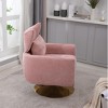 KTMBDW Mid-Century Swivel Accent Chair, Upholstered Fabric Armchair for Living Room, Bedroom - 4 of 4