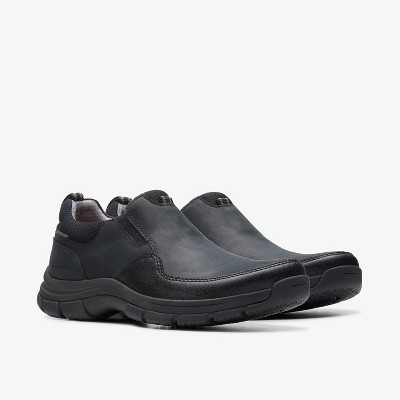 Clarks Mens Walpath Step Black Leather Shoes 9 Medium — фото 4