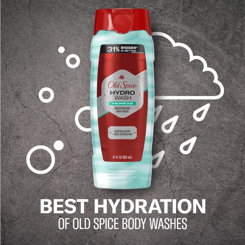 Old Spice Men&#39;s Moisturizing Hydro Body Wash - Pure Sport Plus - 21 fl oz, 5 of 11