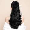 Unique Bargains Women's Nature Long Hair Ponytail Wig Clip 21.65inch Black 1 Pc - 3 of 4