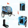Costway Dog Bike Trailer Foldable Pet Cart with 3 Entrances  for Travel Grey/Red/Blue - 4 of 4