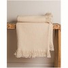 Manual Woodworkers and Weavers Zig Zag Natural Throw – 46"W x 67"L, 100% Cotton Woven Blanket with Neutral Geometric Pattern - 3 of 3
