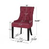 Christopher Knight Home Maggie Contemporary Tufted Armless Dining Chairs (Set of 2) - 3 of 4