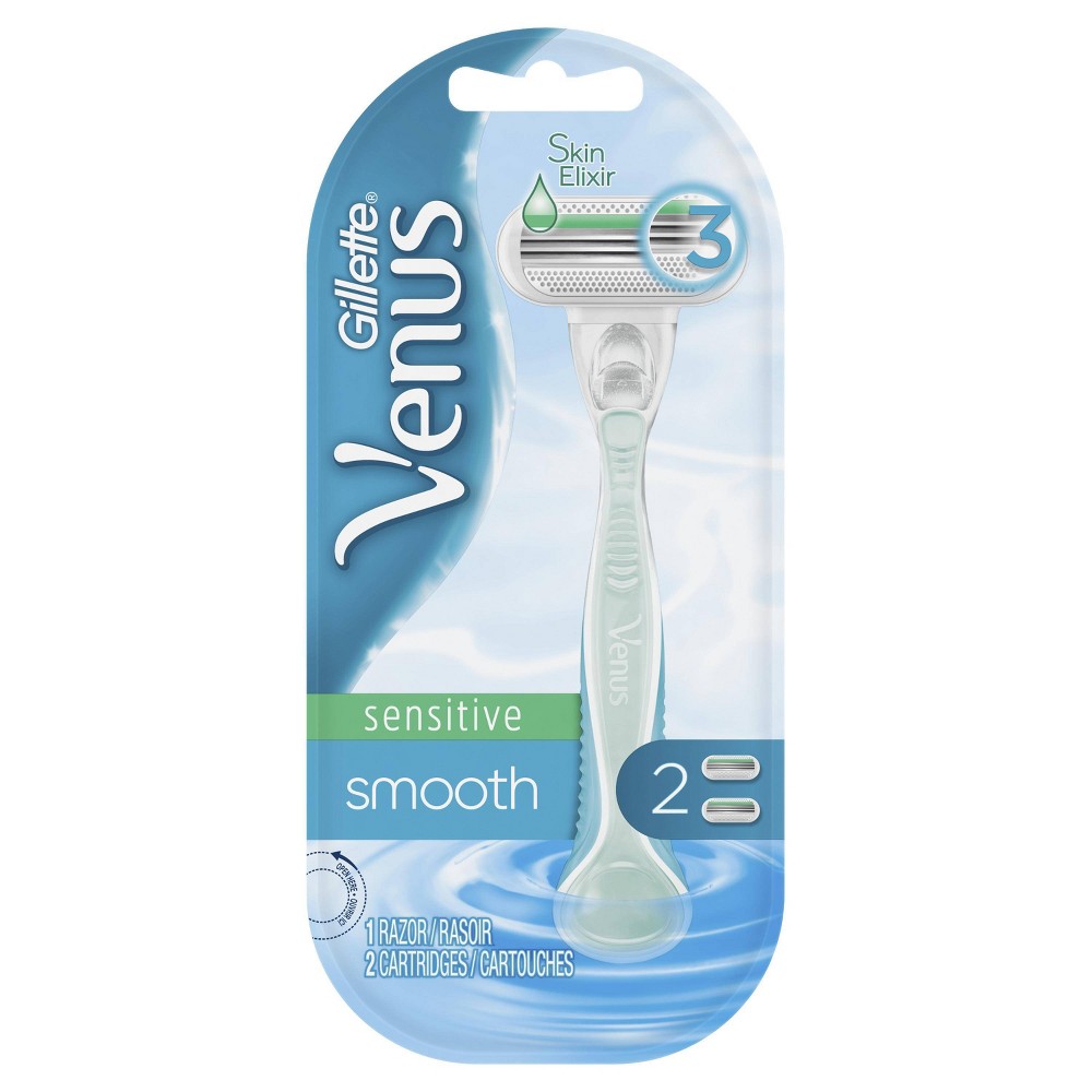 UPC 047400663619 product image for Venus Smooth Sensitive Women's Razor - 1 Handle + 2 Blade Refills | upcitemdb.com