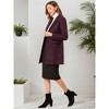 INSPIRE CHIC Women's Notched Lapel Single Breasted Outwear Fall coat - 4 of 4