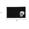 HomeRoots 17" X 29" Black and White Coir Skull Outdoor Halloween Door Mat - 3 of 3