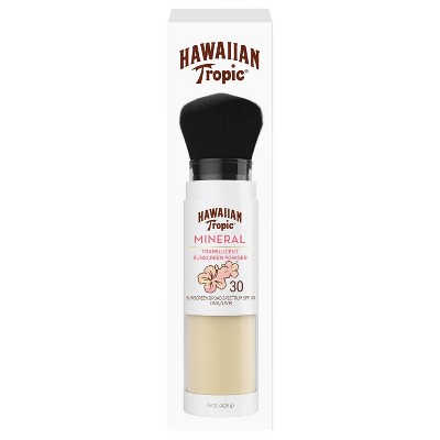 Hawaiian Tropic Mineral Skin Nourishing Sunscreen Powder Brush Spf 30
