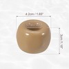 Unique Bargains Bathroom Round Mini Ceramic Toothbrush Holder 1.65"x1.18" - 3 of 4