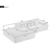 FENCY L-Shaped Reversible Couch Set with Free Pillows - image 2 of 4