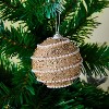 Joyfy 18 Pcs Pearl Christmas Ball Ornaments, 2.76" Champagne Glitter Christmas Ball Decorations Sets, Xmas Tree Hanging Balls Decoration - 4 of 4