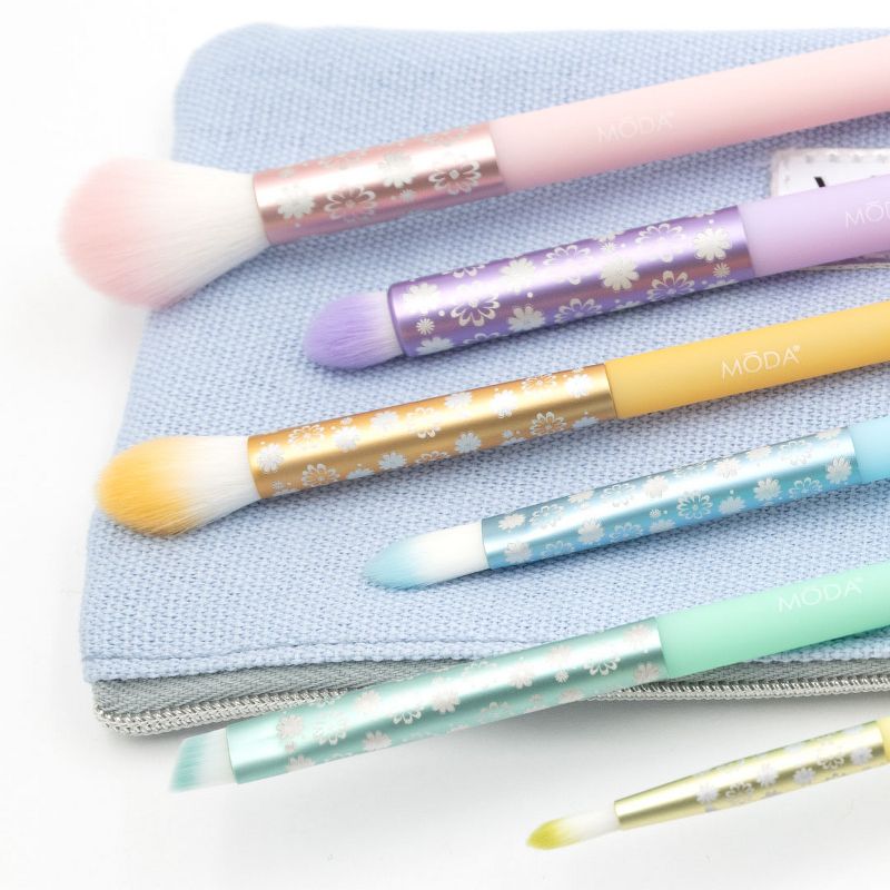 MODA Brush Posh Pastel Delicate Eye 7pc Makeup Brush Kit, Includes Smoky Eye, Crease, and Shadow Makeup Brushes, 5 of 15