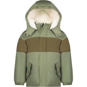 OshKosh B'Gosh Little Boys' High Pile Fleece Lined Insulated Parka Jackets - 1 of 3