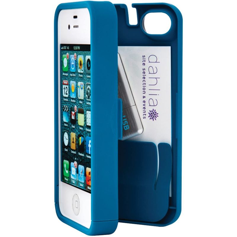 EYN Credit cards/ID/money Case for iPhone 4/4S - Turquoise, 1 of 2