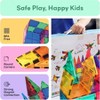 100 Piece Magnet Building Tiles, Clear Magnetic 3D Blocks, Creative Play, Creativity Beyond Imagination, Inspirational - 3 of 4