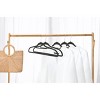 J&V TEXTILES 120pk Premium Velvet Non-Slip Hanger with 360 Degree Rotatable Hook Gray - 3 of 3