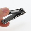Unique Bargains Foldable Portable Black Cover Nail Clippers Set Black Silver Tone 1 Set - 2 of 4