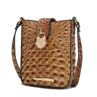 MKF Collection Avery Women’s Croc-Embossed Vegan Leather Crossbody Versatile Bag by Mia K