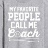 Men's - Instant Message - My Favorite People Call Me Coach Long Sleeve Graphic T-Shirt - 2 of 4