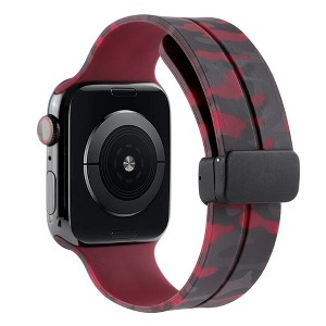 HTUTWOO Apple Watch Band Cool Camouflage Print Bands 42/44/ 45mm, Silicone Sport Wristband Strap for iWatch SE and Series 8/7/6/5/4/3/2/1 - 1 of 4