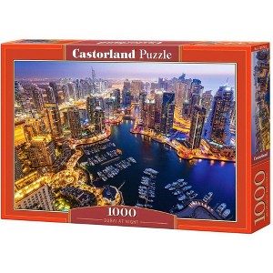 1000 Piece Jigsaw Puzzle, Dubai at Night, City Lights Puzzle, Emirates, Castorland C-103256-2 - 1 of 4
