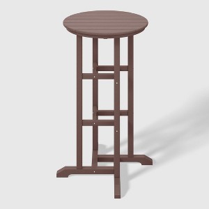 WestinTrends Malibu 42" All Weather HDPE Outdoor Patio Bar Height Bistro Table - Round - 1 of 4