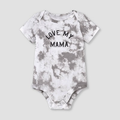 Image of Grayson Mini Baby 'Love My Mama' Tie-Dye Bodysuit - White 3-6M