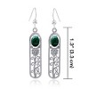 Slickblue Women's Silver Gem Drop Earrings, Flower Design, Lightweight Hook Style, Sterling Silver, 1.3 Inch - 2 of 4