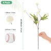 Unique Bargains 5-Heads Artificial Chrysanthemum Ball Flowers Silk Bouquets Real Touch 20 Inch - 3 of 4