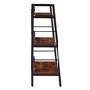 3 Tier Bookshelf, Metal Standing Shelving Unit Storage, Industrial Bookshelves Organizer, H-shape Ladder Shelf Corner Stand - 4 of 4