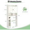 Dyonery bathroom locker, toilet, washing machine above the locker, with barn door, toilet paper holder, with adjustable bottom bar - 4 of 4
