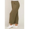 Pinkblush Olive Linen Frayed Hem Crop Maternity Pants - 4 of 4