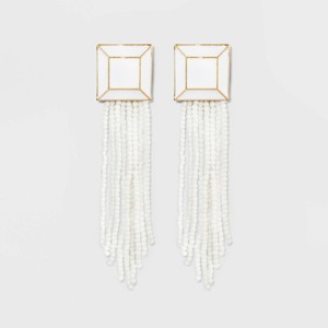 SUGARFIX by BaubleBar Brightly Beaded Tassel Earrings - White, Women