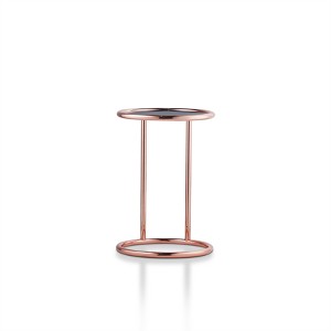 Caputo Contemporary End Table Rose Gold - ioHOMES, Brown Carnation