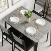 Dining Set for 4, Kitchen Table with 4 Upholstered Chairs, 5 PCS Small Dining Table Set, Dining Room Table for Kitchen Dining Room - 4 of 4