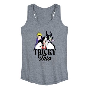 Women's - Disney Villains - Tricky Trio Graphic Racerback Tank - 1 of 4