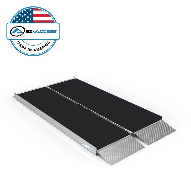 EZ-ACCESS Suitcase Singlefold Portable Ramp with Surface That Resists Slips and Self Adjusting Bottom Transition Plates, 3 of 9