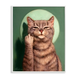 Stupell Industries Cat & Middle Finger, 24" x 30" - 1 of 4