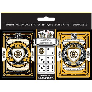 MasterPieces Officially Licensed NHL Boston Bruins 2-Pack Playing cards & Dice set for Adults - 1 of 4