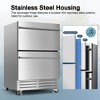 SOZT Built-In Beverage Fridge: 4.9 Cu.Ft, Double Drawer Design - 23-Inch Under Counter Stainless Steel - 2 of 4