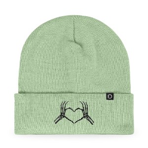 Dalix Heart of Bones Embroidered Beanie Skeleton Warm Winter Knit Hat for Women - 1 of 4