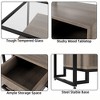 6 Drawer Chest, Wood Drawer Dresser with Steel Frame & Tempered Glass Top, Storage Tower Clothes Organizer - 4 of 4
