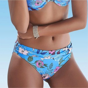 Women's Print Mid Rise Bikini Swimsuit Bottom - LASCANA - 1 of 4