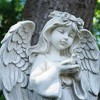Northlight 20.5" Standing Girl Angel Holding a Bird Outdoor Patio Garden Statue - White - 3 of 4