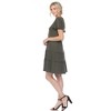 Women's Short Sleeve V-neck and Ruffle Sleeve Tiered Dress - White Mark - 3 of 4