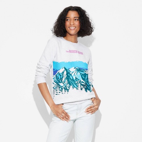 Women s The Beach Boys Mountain Graphic Sweatshirt Gray Target