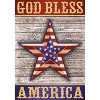Briarwood Lane God Bless America Star Patriotic House Flag Rustic Fourth of July 28" x 40" - 3 of 4