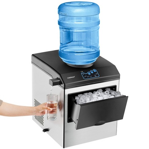48 lbs Stainless Self-Clean Ice Maker with LCD Display