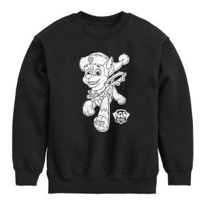 Boys' - Paw Patrol - Chase Christmas Bells Graphic Long Sleeve Fleece Sweatshirt - 1 of 4