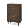 KIGFTSOD 5-DRAWER Dresser,Walnut - 2 of 4